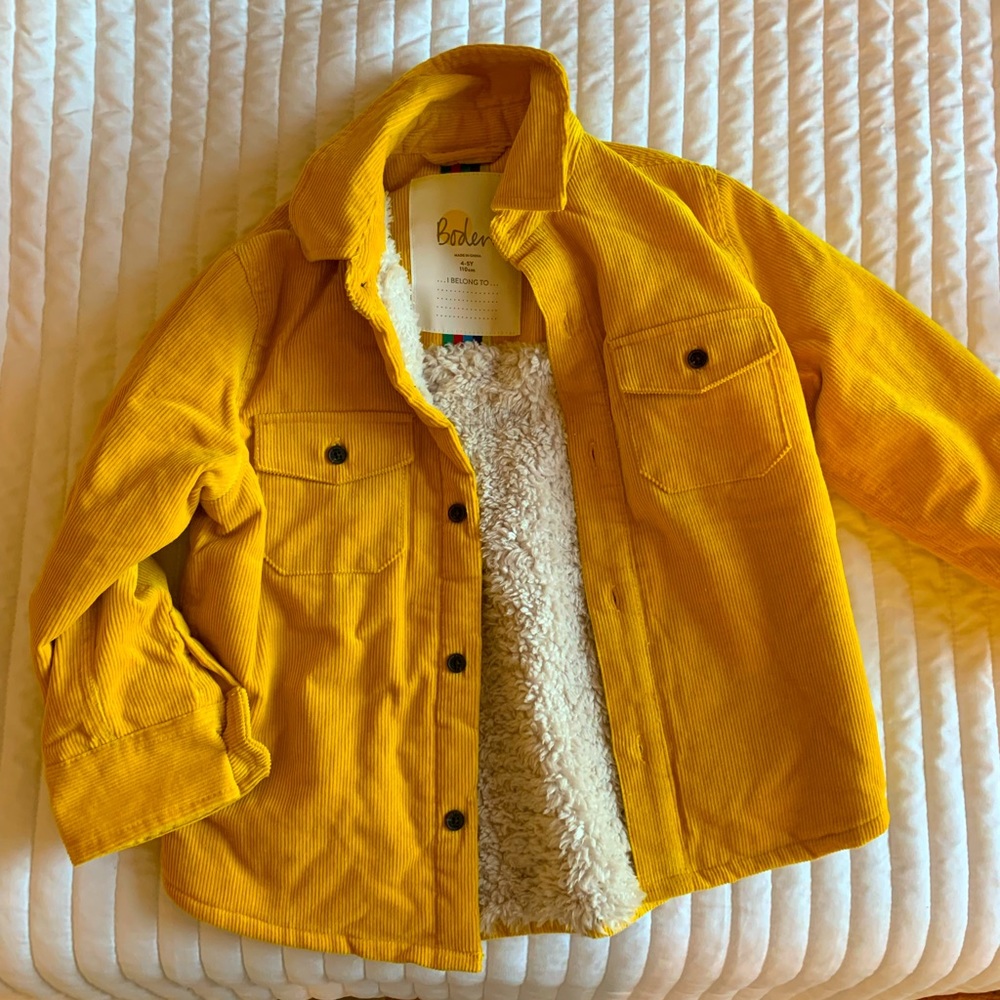Boys Boden Sherpa Lined Shacket ( 2 sizes available)